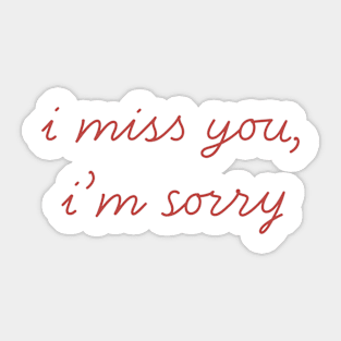 i miss you i'm sorry - gracie abrams Sticker